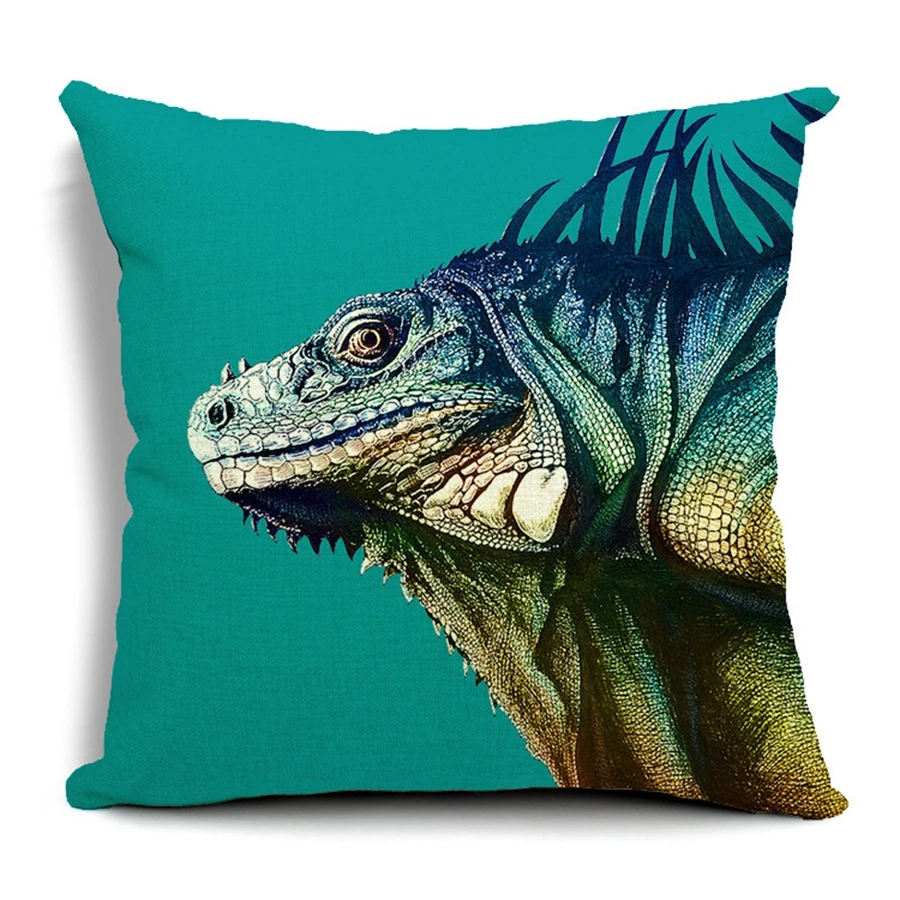 Горячая Распродажа наволочки попугай и хамелеон узором Новая мода Design45X45CM