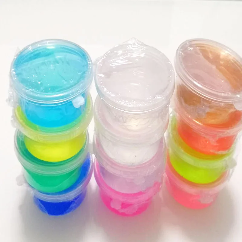 Для детей с украшением в виде кристаллов грязи прозрачные Пластилин Slime Наборы игрушка цветной Пластилин нетоксичный расширение грязи ручной работы Развивающие игрушки для рукоделия