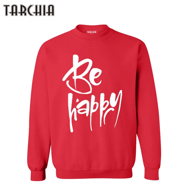 

TARCHIA 2022 Autumn Outerwear Sportwear Hoodies Printed Be Happy Pullover Hoodies Mens Long Sleeve Casual Sweatshirts New