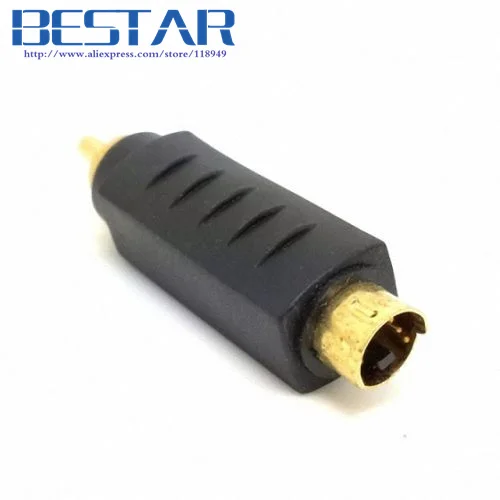 S video MINI DIN 4PIN штекер AV RCA мужской аудио Удлинительный адаптер позолоченный|plug