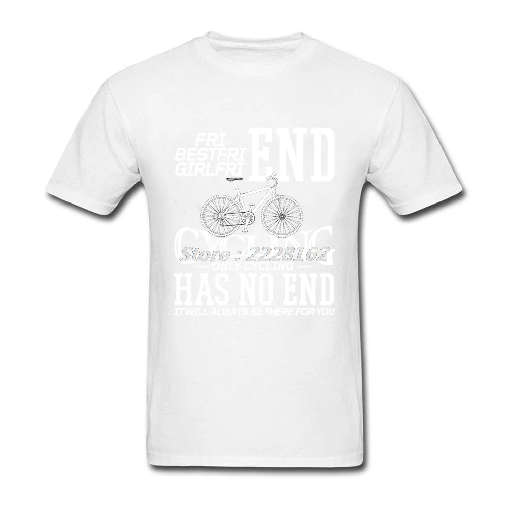  Cycle Has No End Mens T-shirt Music Black for Youth House Cotton Bikes T Shirts Tops Summer 100% Round Neck Print | Мужская одежда