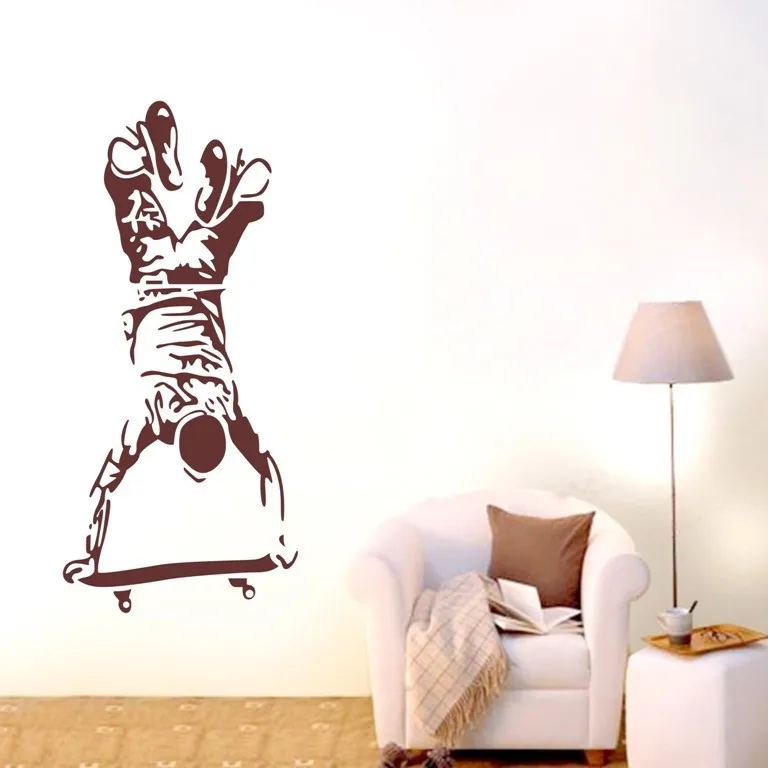 Free Shipping-Skateboard boy Sport Wall stickers Home Decal Removable Mural Vinyl Decor | Дом и сад