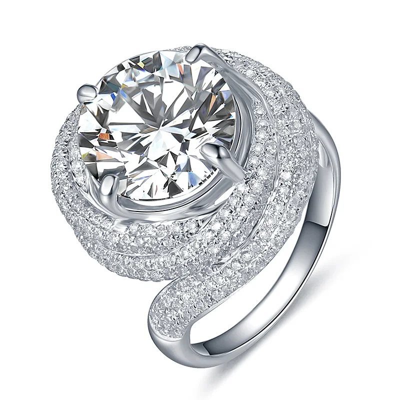 2CTW 8.0mm G-H Moissanite Marriage Ring Test Positive WARRANTY Real 925 Sterling Silver Synthetic Diamonds | Украшения и