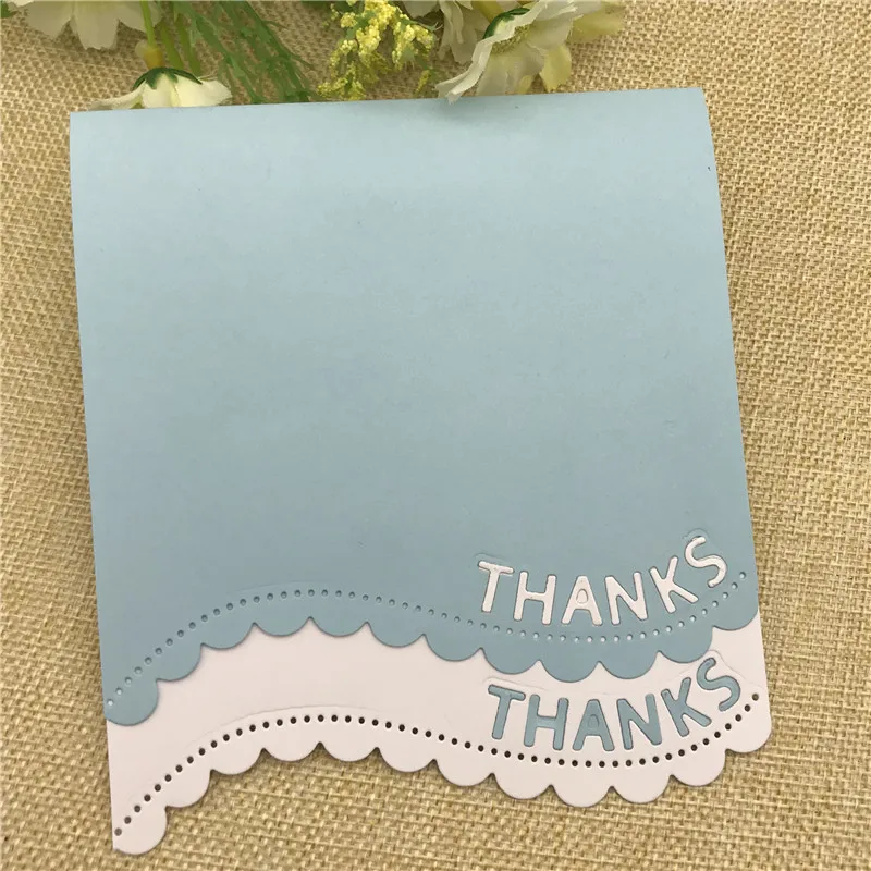 Спасибо кружевные металлические трафареты для резки изготовления открыток