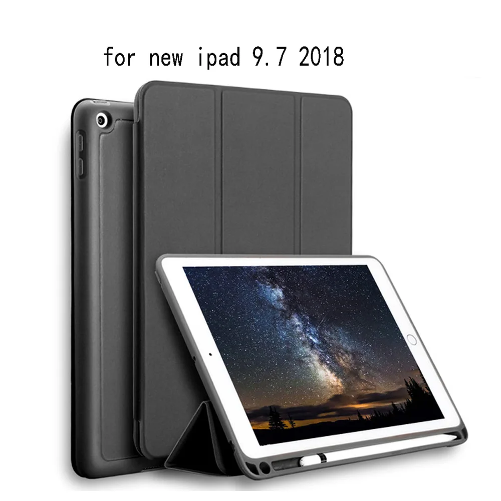 Чехол с держателем для карандашей APPle iPad 9 7 дюйма (2018 новинка) A1893 A1954 умный чехол из