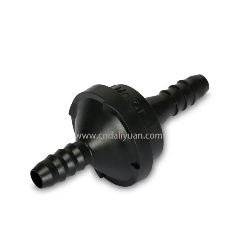 Пластиковый односторонний клапан ID6 черного цвета обратный воздушный насос