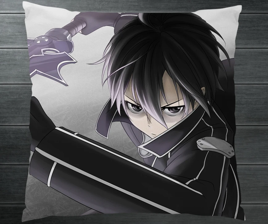 Аниме Роман Сан меч искусство онлайн Kirito Yuuki двухсторонняя подушка чехол