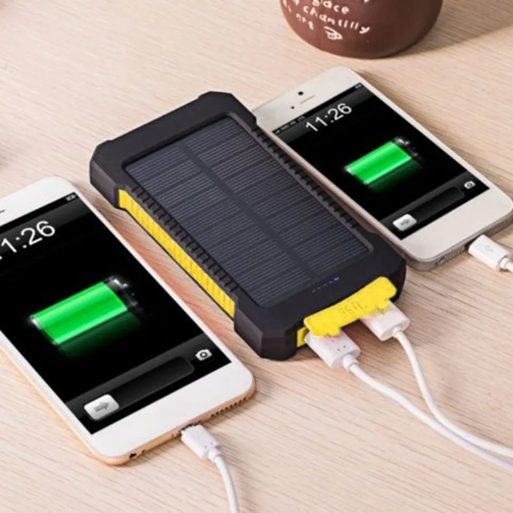 30000mAh Портативное Солнечное Внешнее зарядное устройство батареи запасная