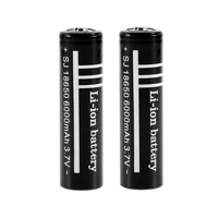 2pcslot high quality lithium li ion rechargeable battery 18650 batteries 3 7v 6000mah for flashlight torch etc