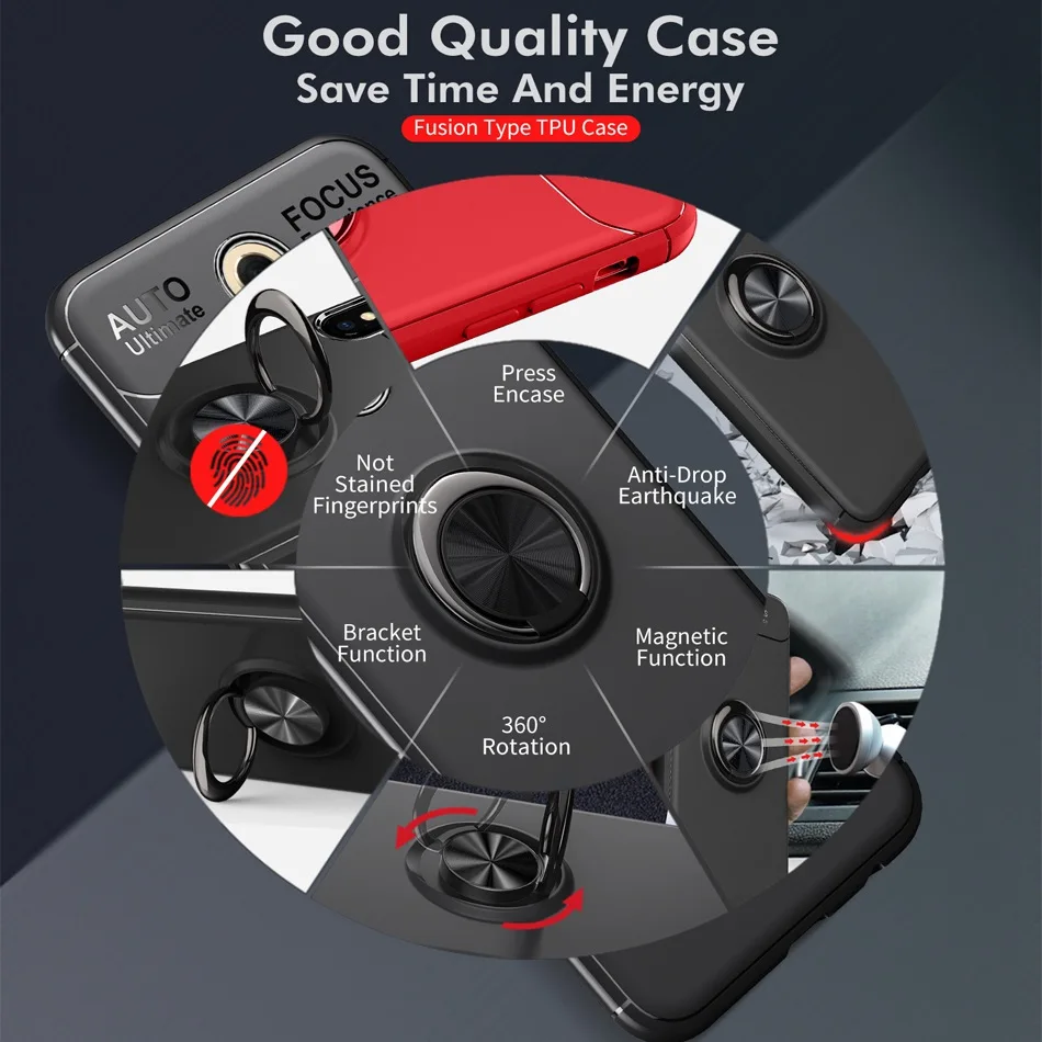 For Huawei Mate 20 Lite Car Holder Stand Magnetic Bracket P20 Pro Nova 3 3i Case Cover Honor 10 9 8X Max |