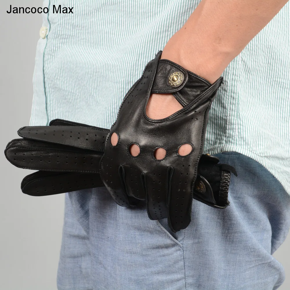 Jancoco Max Новые мужские Роскошные настоящие перчатки из оленьей кожи осень зима модные варежки для вождения перчатки из натуральной кожи Топ S7198