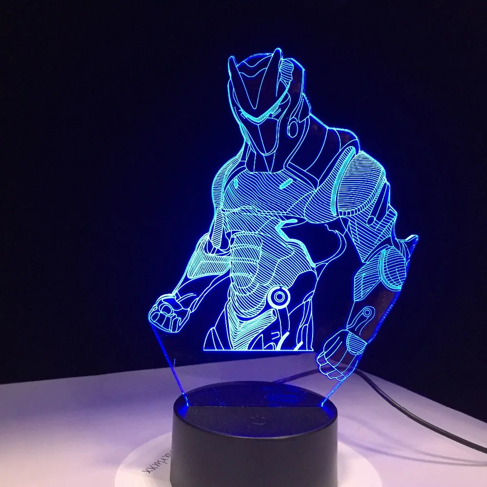 Горячая игра экшн-фигурка 3D лампа Кристалл RGB сменная лампа настроения 7 цветов светильник база холодный ночной Светильник для детей подарок Прямая поставка