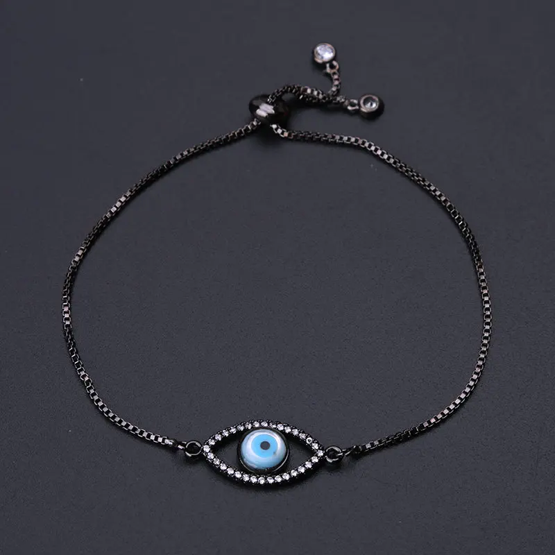 Shell Evil Eye Charm Bracelet Women Gold Silver Black Chain Crystal Bracelets for Jewelry Party Gifts | Украшения и аксессуары