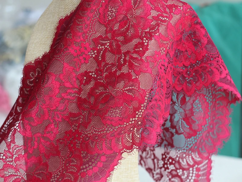 

MLAEY 2Yards Purple Exquisite Elastic stretch Lace Trim High Quality Lace Fabric DIY Craft&Sewing Dress Clothing Accessories