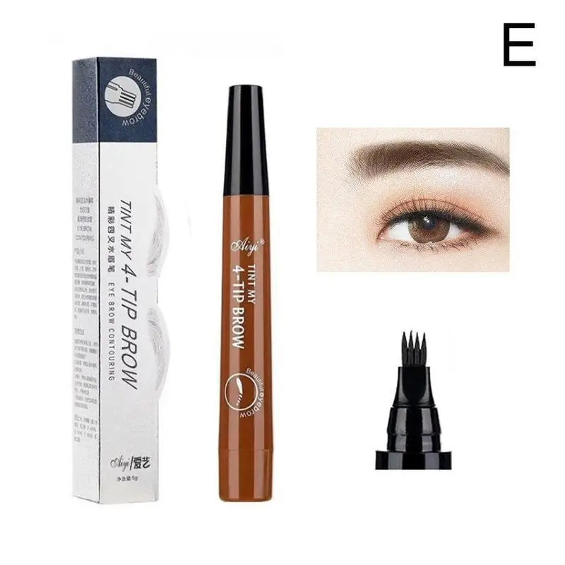 Microblading ручка для бровей водостойкая для формирования бровей Карандаш для татуировки хна для бровей легко носить макияж для глаз жидкая ручка для бровей - Цвет: black