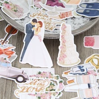 28 pcs wedding theme waterproof for phone car label decorative stationery stickers scrapbooking diy diary album toy sticker