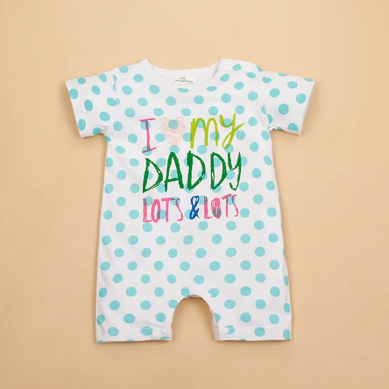 daddy Новое поступление, хлопковый детский комбинезон, костюм новорожденного ребенка, Одежда для новорожденных, милый летний комплект для малышей с изображением Льва панды - Цвет: daddy