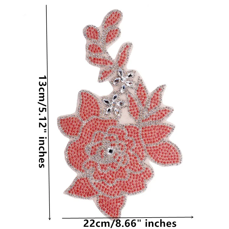 10 шт. красные стразы с горячей фиксацией термопереводные железные нашивки