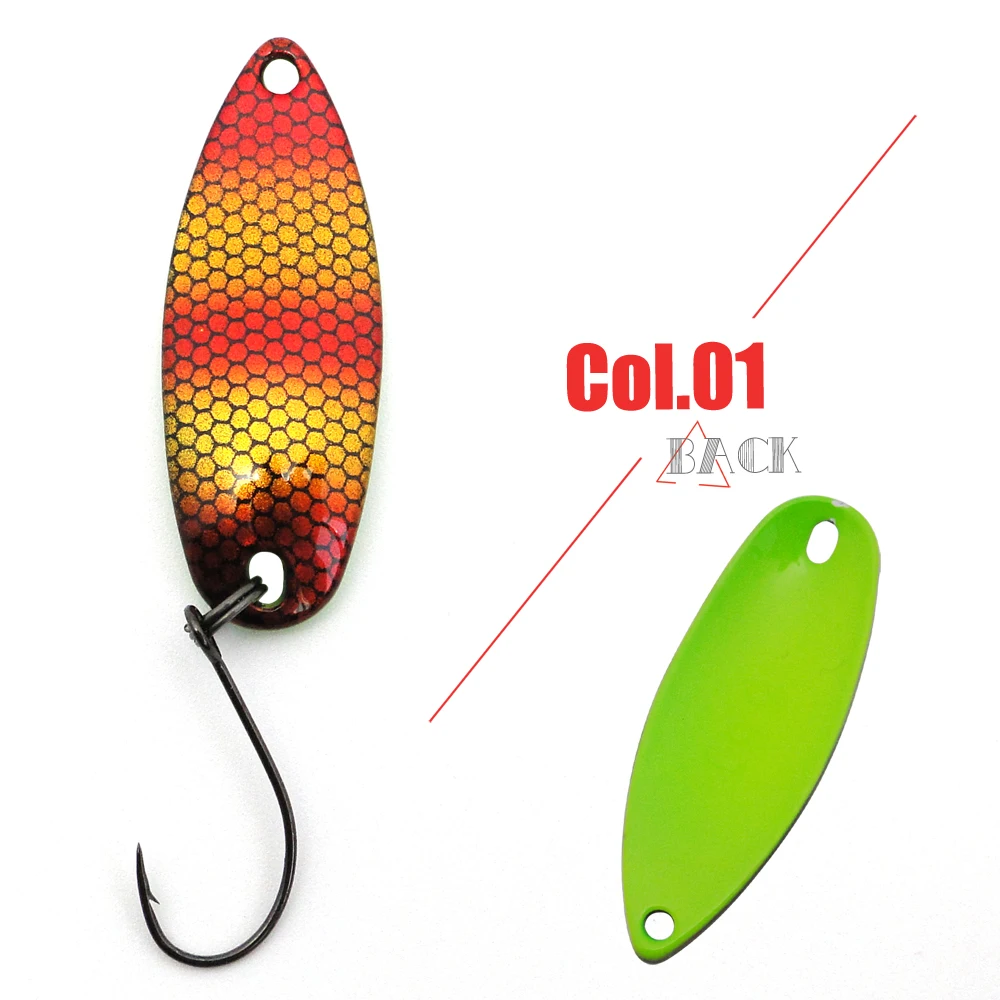 Tomic 1pc 2g 3,5g 5g lake area trout spoons casting micro metal fishing lures artificial bait ultralight