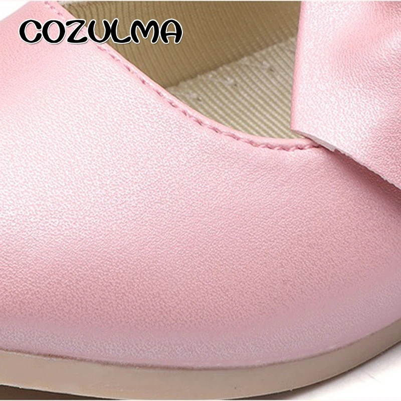 COZULMA/Осенняя детская обувь на плоской подошве Тонкие туфли принцессы с цветочным