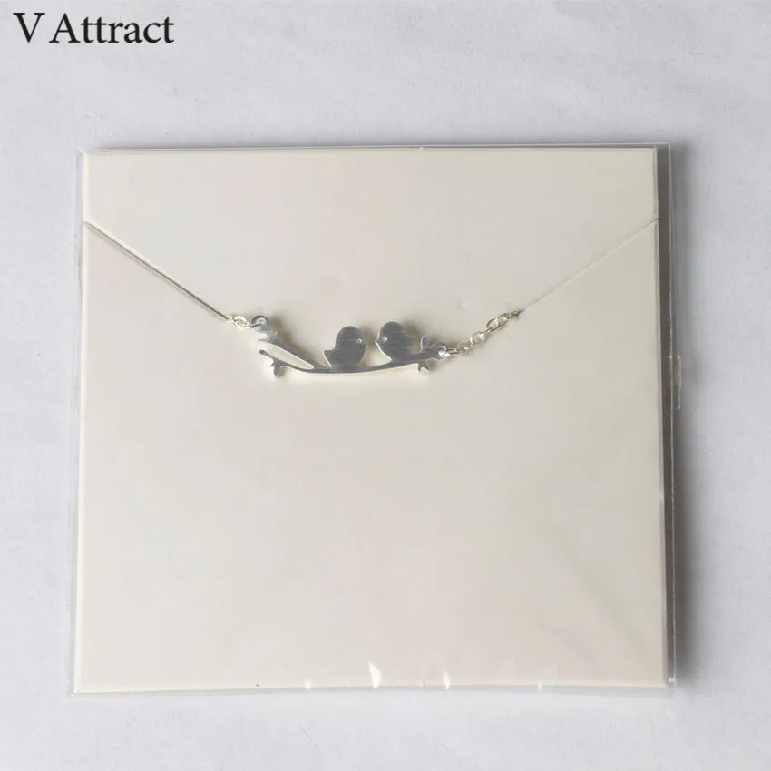 V привлечь Семья Jewelry Нержавеющая сталь любовник птица Цепочки и ожерелья Мода 2017