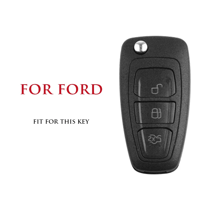 Кожа для стилизации автомобильного пульта ключ крышка чехол + брелок Ford Focus 3 4 Mondeo