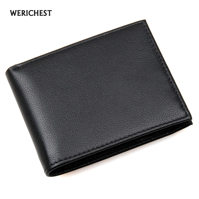 RFID кошелек противокражный сканирующий кожаный бумажник из натуральной коровьей