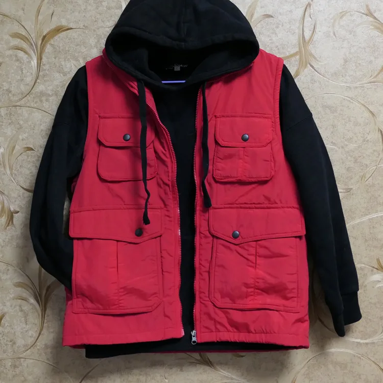 Мужской зимний флисовый жилет с несколькими карманами | Мужская одежда