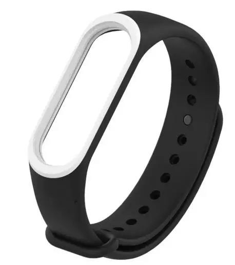 Mi Band 3 силиконовый ремешок на запястье, браслет, двойной цвет, сменный ремешок для часов для оригинальной Xiaomi mi, 3 браслета, резиновый ремень