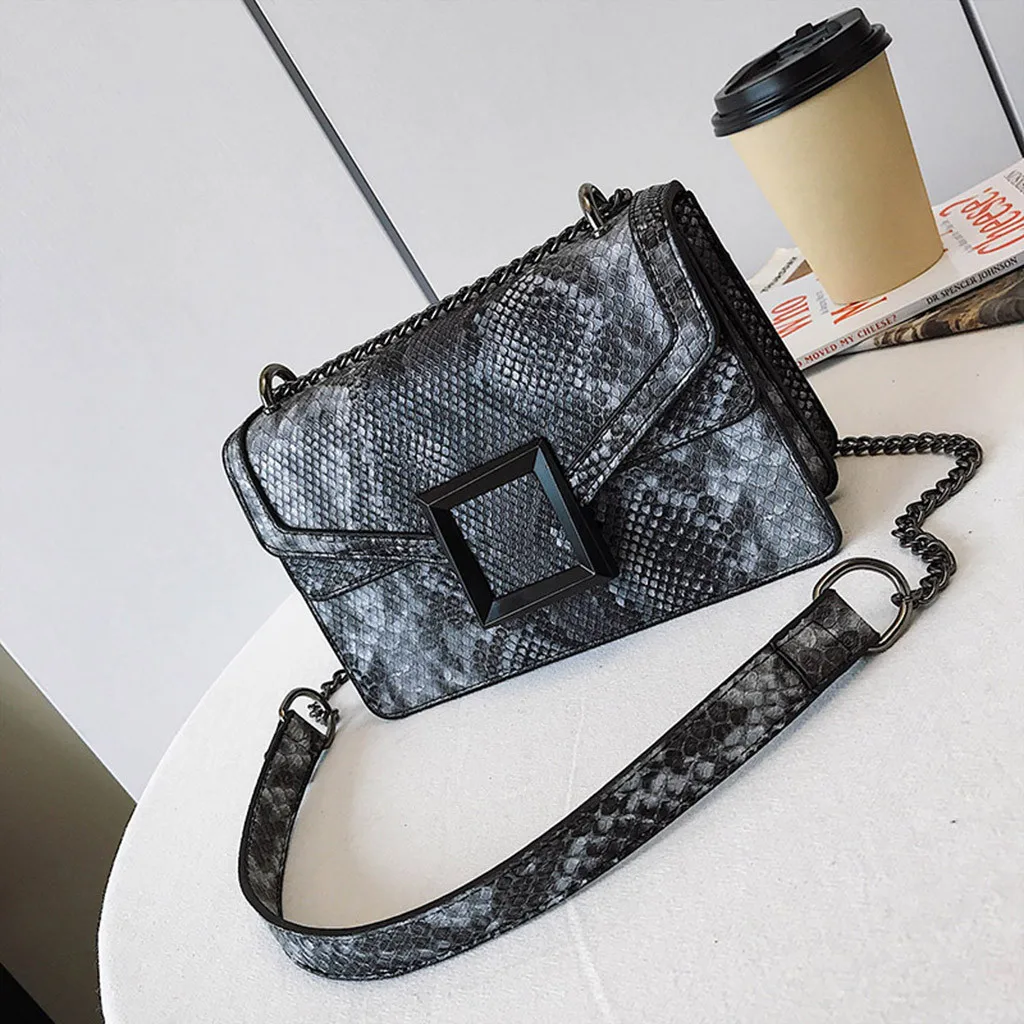 Сумка на плечо Женская со змеиным принтом 2020|Сумки с ручками| |
