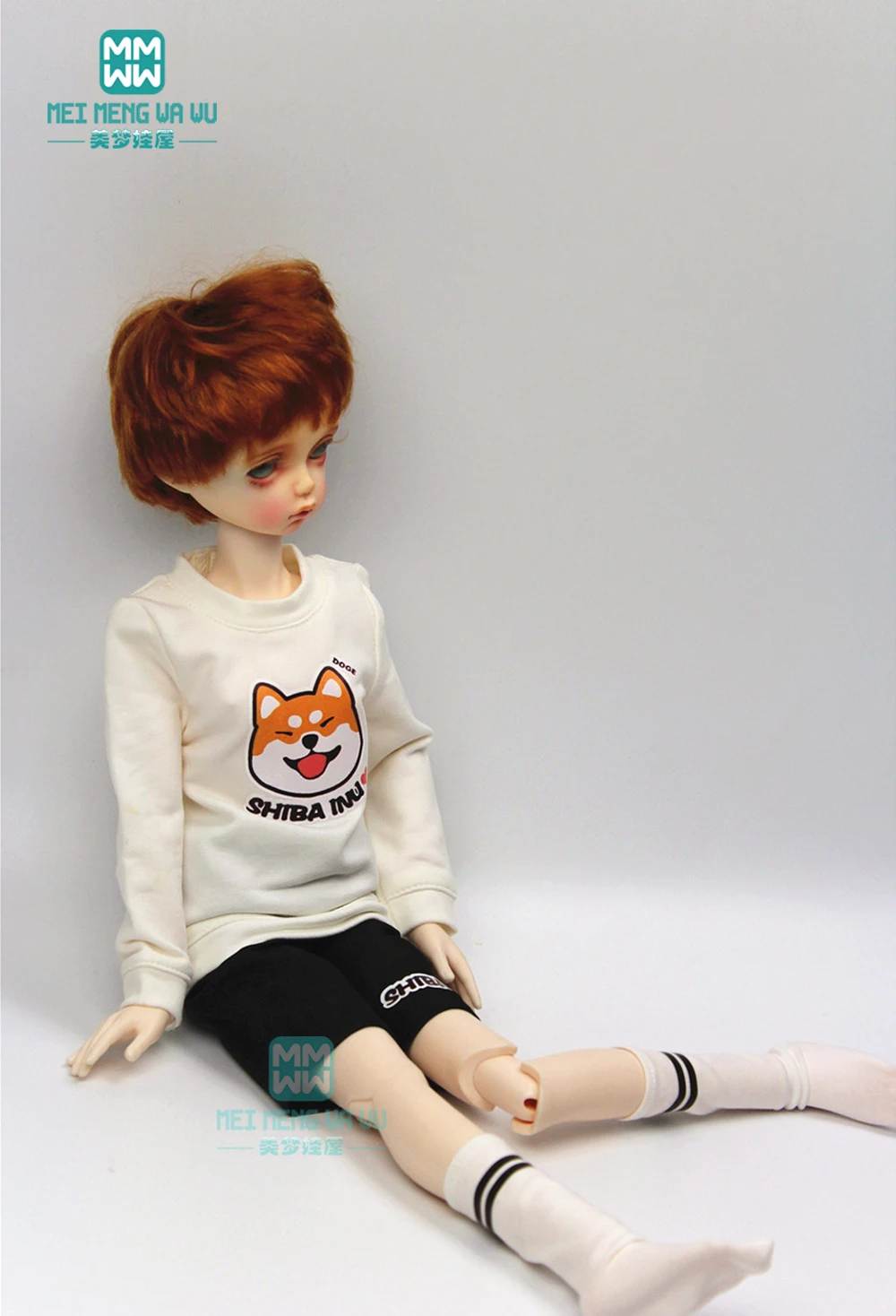 Аксессуары для кукол BJD Одежда 1/4 MSD модная черная и белая толстовка мальчиков