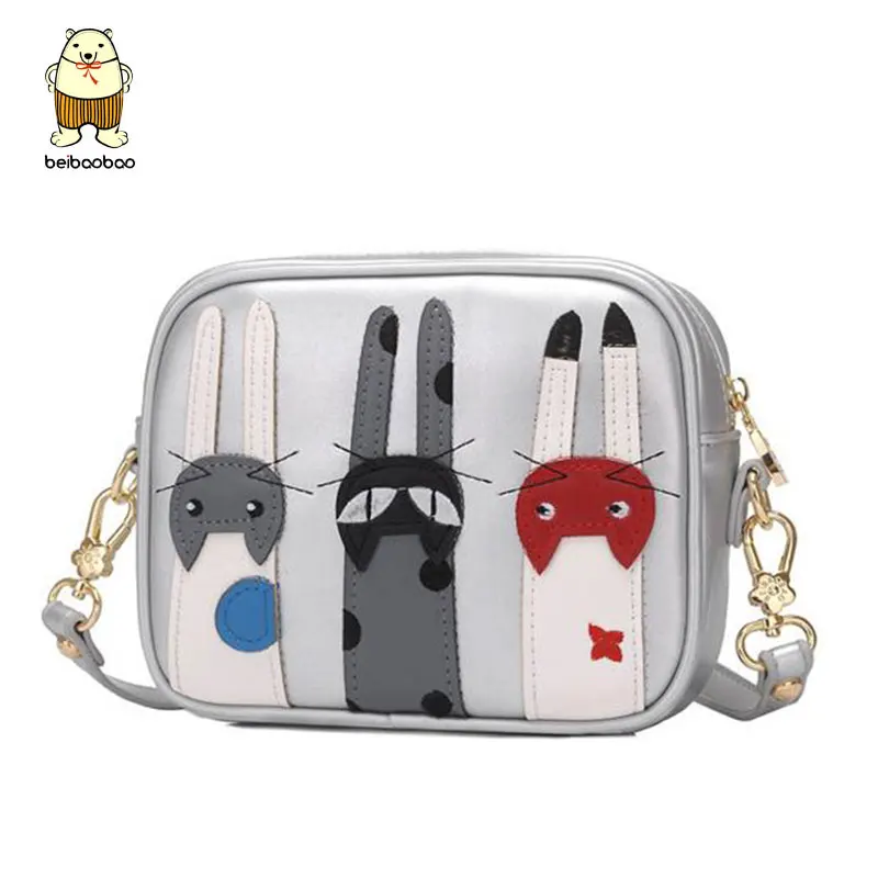 Beibaobao Cartoon Printing Design Lovely Cross-body Bags Leather Clutch Women Messenger Female Tote Bag Bolsas B097 | Багаж и сумки
