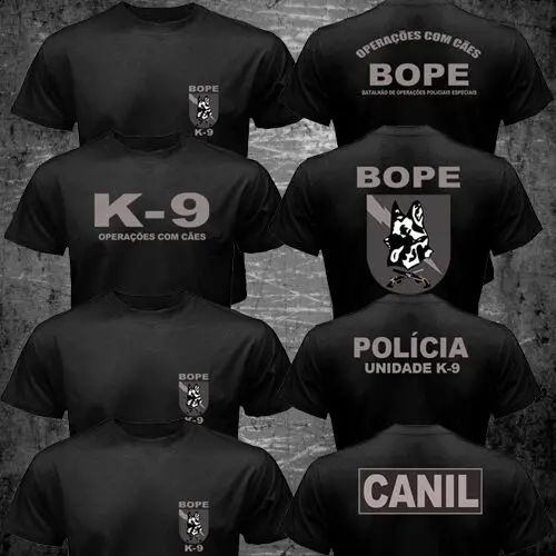 

New Brazil Swat Bope Special Forces Police K-9 Dog Canine Canil Unit 2019 Funny Cotton Casual Top Tee Printed T Shirt