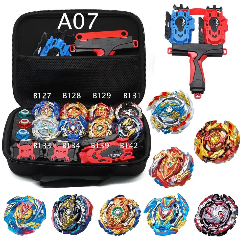 A07 Takara Tomy все модели 8 шт. Bey Bay Burst B131 B128 коробка для хранения набор Топы пусковое устройство тупи Металл Бог спиннинг Топ лезвия игрушки - Цвет: A07