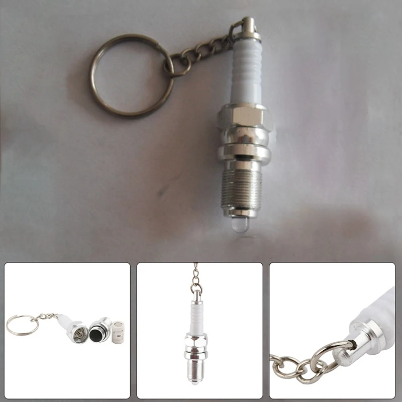 1 шт. Повседневный светодиодный брелок для ключей Свеча зажигания Брелок