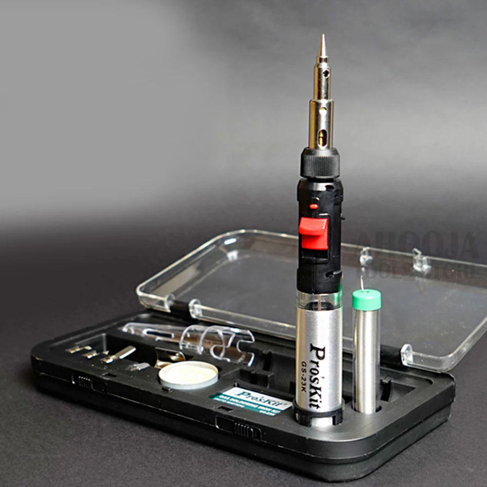 Pro'skit GS-23K, беспроводная сварочная ручка, горелка, Бутан, выдувной фонарь, припой, горячий воздушный пистолет, сварочные инструменты, Газовый паяльник, пистолет