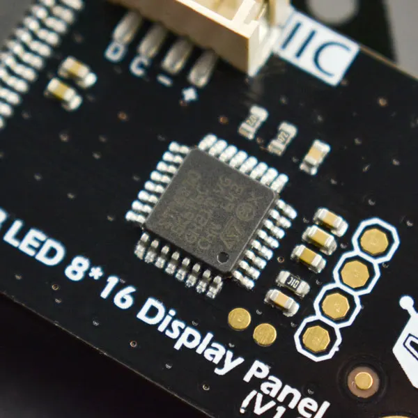Для Gravity I2C 8x16 RGB светодиодная точечная матрица лицевая панель светодиодный