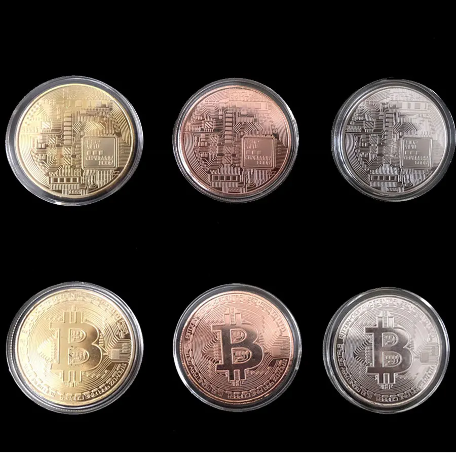 Домашнее украшение ремесла не валютные Позолоченные Монеты монета BTC Биткоин