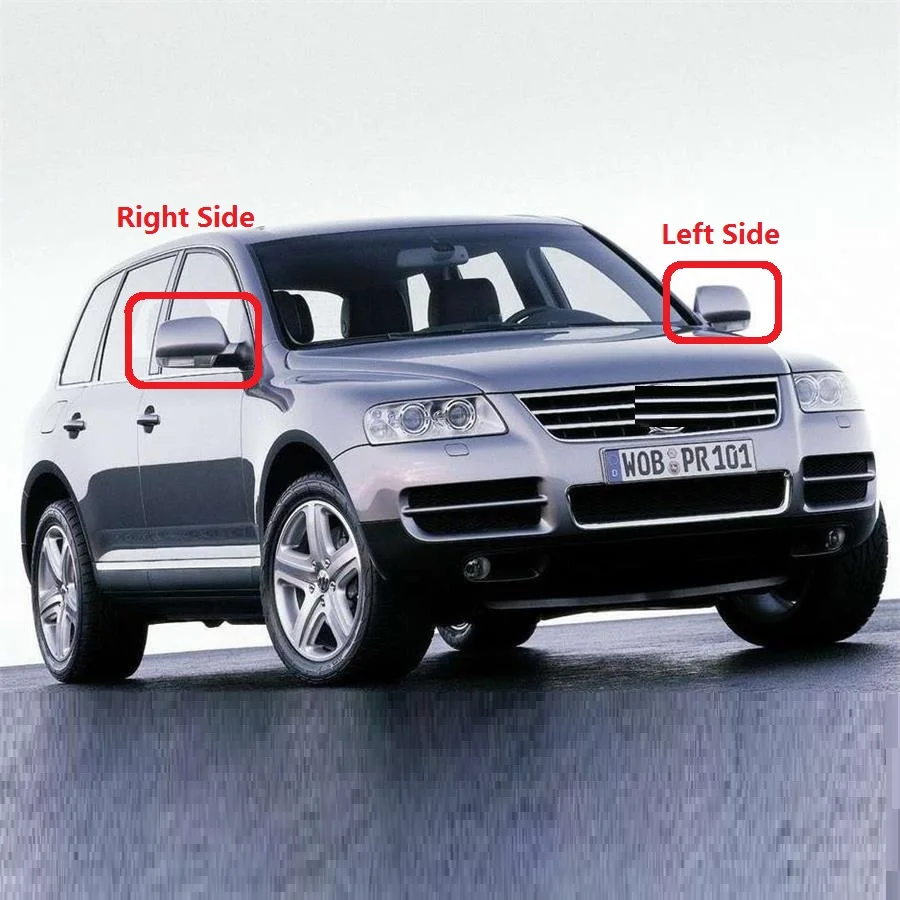 Для VW Touareg 2002 2003 2004 2005 2006 автомобиль-Стайлинг автомобиля задняя дверь зеркало стекло с подогревом левой стороны водителя