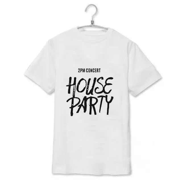 2PM 2017 House Party kpop concert T-shirt shorts Korean fashion star black tee shirts Khun 2 fans men women t | Женская одежда