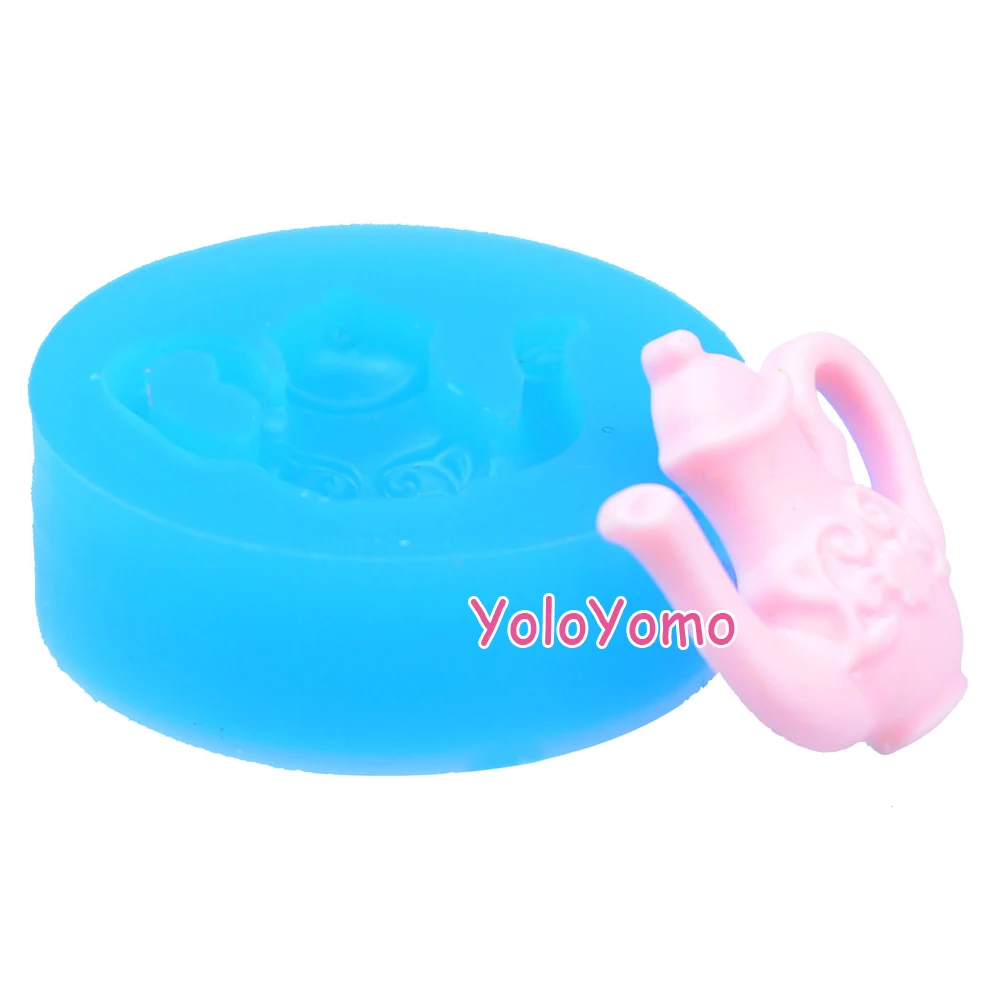 F034YL 20.5mm Teapot Silicone Mold - Cake Decorating Fondant Resin Polymer Clay DIY Handmade Dollhouse Candy Chocolate Wax | Дом и сад