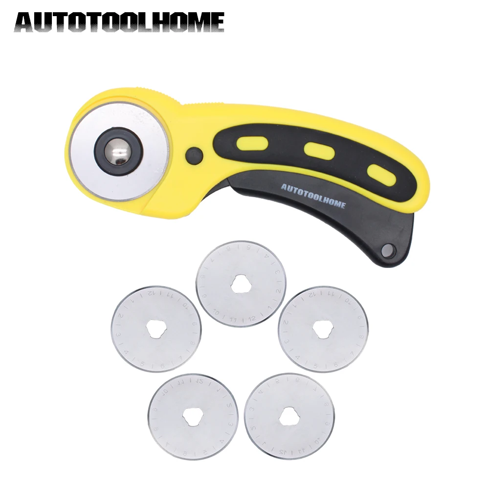 AUTOTOOLHOME 45 мм Вращающийся резак 5 шт. сменные лезвия для Olfa Dafa Fiskars ткань бумага