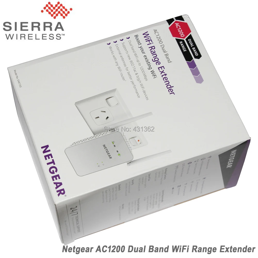 Двухдиапазонный удлинитель NETGEAR 11AC 1200 Мбит/с 802.11ac (300 + 900 Мбит/с)|Сетевые адаптеры c
