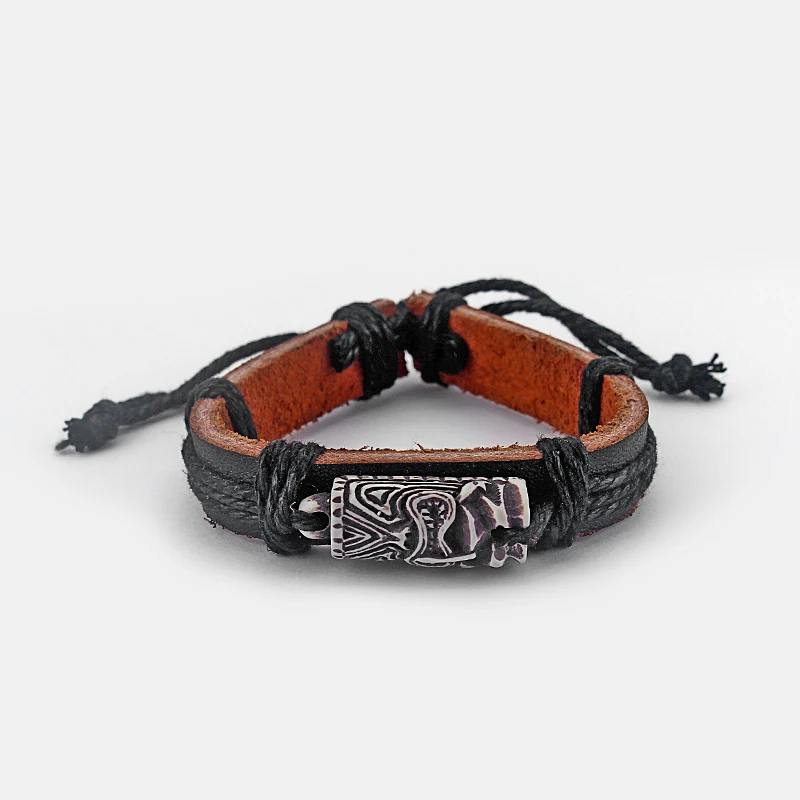 Оптовая продажа 12 шт. черная кожа белая тики|bracelet zirconia|charm leather braceletscharming angle |