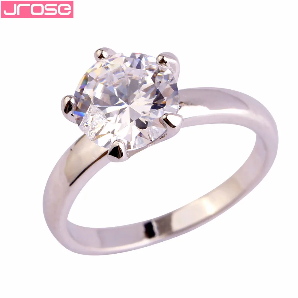 Новинка кольцо JROSE серебряного цвета с радужным кубическим цирконием размер 6 7 8 9