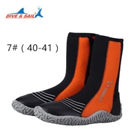 divesail adult men high boots non slip diving shoes black color 5mm surf beach diving snorkelin and swimming shoes divingsocks