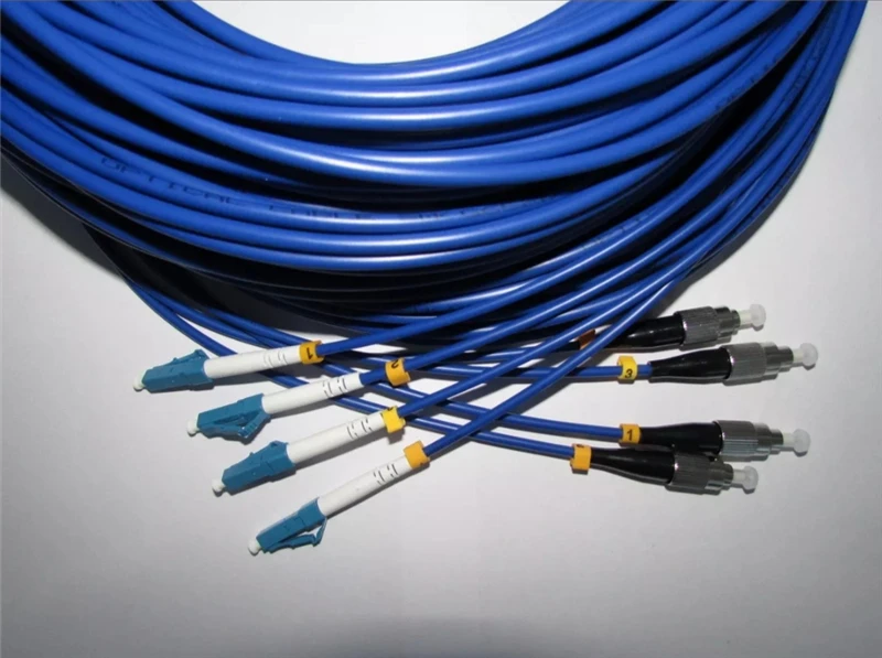 5 шт. 3mtr 4 ядра SM бронированные волокна patchcords SC LC FC ST APC Singlemode Бронированный
