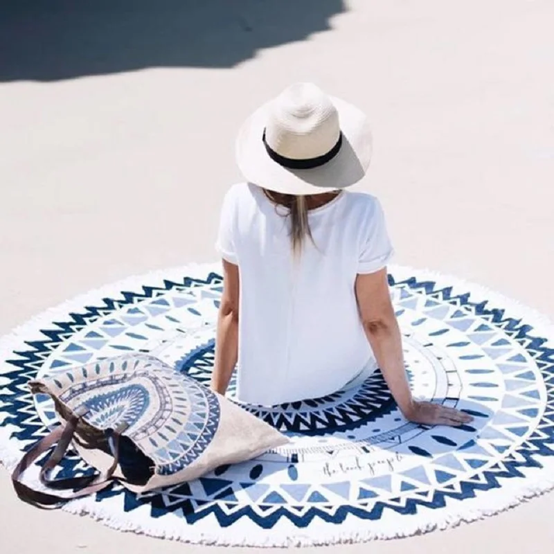 Круглый коврик Scarve МАНДАЛА ГОБЕЛЕН пляжный пикник плед одеяло Богемия травяные