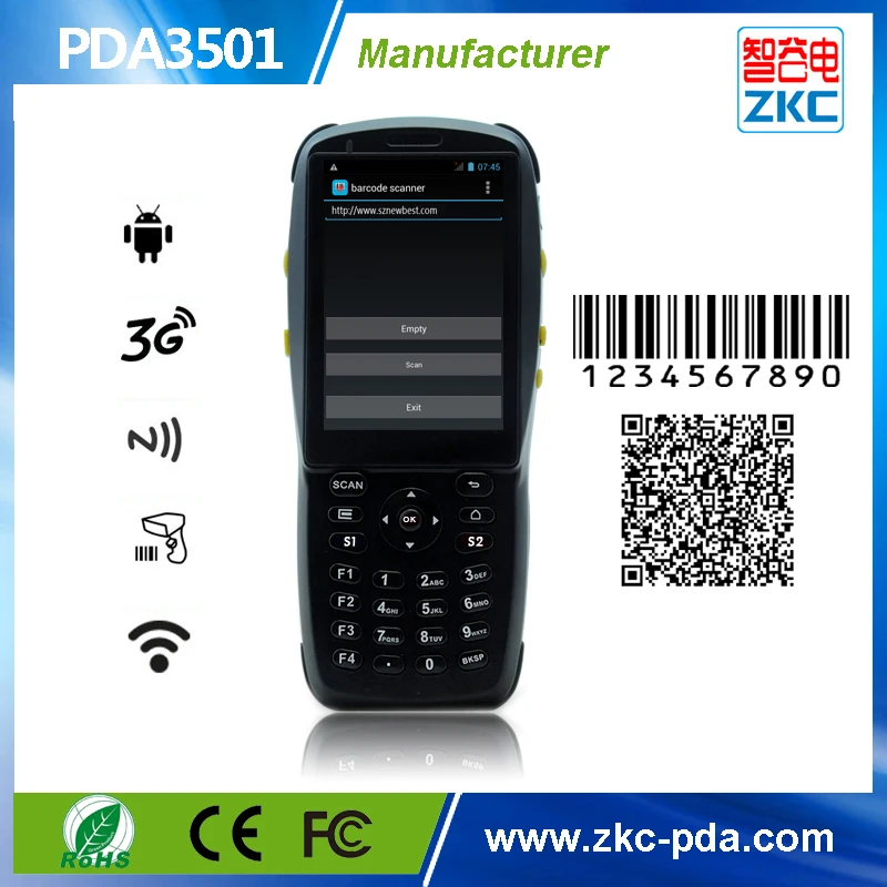 PDA3501 Ручной Смарт-КПК 1D/2D сканер штрих-кода с сенсорным экраном Bluetooth WIFI Поддержка