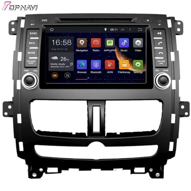 Автомагнитола TOPNAVI 8 дюймов ядер 4 Гб ОЗУ Android 6 0 стерео GPS для NISSAN SUCCE / SHUAIKE 2011-аудио